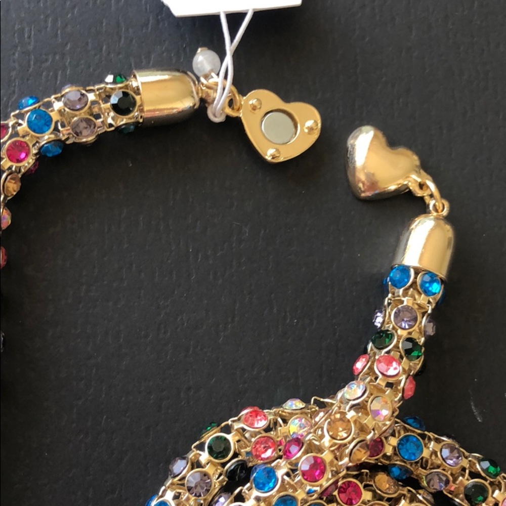 Betsey Johnson Mixed Stone Mesh Tube Long Necklace - Picture 7 of 7